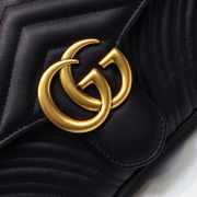 Gucci Marmont small matelassé shoulder bag 26cm Black 443497 Bagsaa - 3