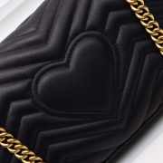 Gucci Marmont small matelassé shoulder bag 26cm Black 443497 Bagsaa - 2