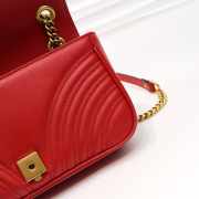 Gucci Marmont small matelassé shoulder bag 26cm Red 443497 Bagsaa - 5