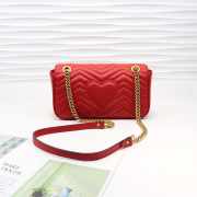 Gucci Marmont small matelassé shoulder bag 26cm Red 443497 Bagsaa - 4