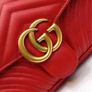 Gucci Marmont small matelassé shoulder bag 26cm Red 443497 Bagsaa - 2