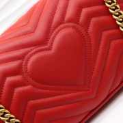 Gucci Marmont small matelassé shoulder bag 26cm Red 443497 Bagsaa - 3