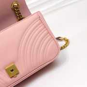 Gucci Marmont Small Matelassé Shoulder Bag Pink 26cm 443497 - 5