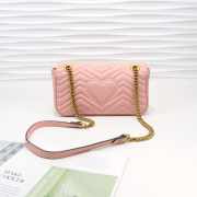 Gucci Marmont Small Matelassé Shoulder Bag Pink 26cm 443497 - 4