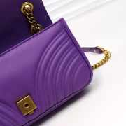 Gucci Marmont Small Matelassé Shoulder Bag Purple 26cm 443497 Bagsaa - 4