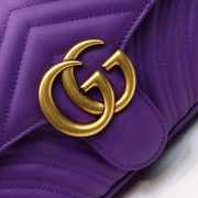 Gucci Marmont Small Matelassé Shoulder Bag Purple 26cm 443497 Bagsaa - 2