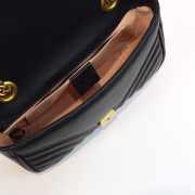 Gucci Marmont Mini Matelassé Shoulder Bag Black 23cm 446744 Bagsaa - 5