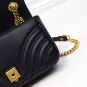 Gucci Marmont Mini Matelassé Shoulder Bag Black 23cm 446744 Bagsaa - 6