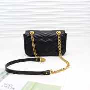 Gucci Marmont Mini Matelassé Shoulder Bag Black 23cm 446744 Bagsaa - 4