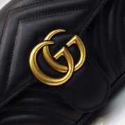 Gucci Marmont Mini Matelassé Shoulder Bag Black 23cm 446744 Bagsaa - 3