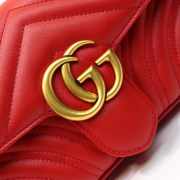 Gucci Marmont Mini Matelassé Shoulder Bag Red 23cm 446744 Bagsaa - 3