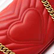 Gucci Marmont Mini Matelassé Shoulder Bag Red 23cm 446744 Bagsaa - 2