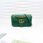 Gucci Marmont Mini Matelassé Shoulder Bag Green 23cm 446744 Bagsaa - 1