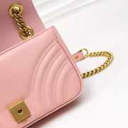 Gucci Marmont Mini Matelassé Shoulder Bag Pink 23cm 446744 Bagsaa - 4