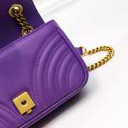 Gucci Marmont Mini Matelassé Shoulder Bag Purple 23cm 446744 Bagsaa - 5