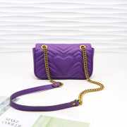 Gucci Marmont Mini Matelassé Shoulder Bag Purple 23cm 446744 Bagsaa - 4