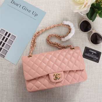 Chanel Flap Bag 25cm Pink Gold Hardware Bagsaa