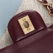 Chanel Flap Bag 25cm Wine Red Gold Hardware Bagsaa - 6