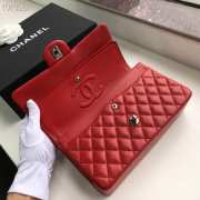 Chanel Flap Bag 25cm Red Silver Hardware Bagsaa - 3