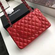 Chanel Flap Bag 25cm Red Silver Hardware Bagsaa - 6