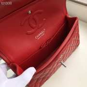 Chanel Flap Bag 25cm Red Silver Hardware Bagsaa - 5