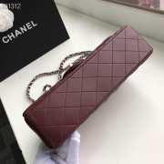 Chanel Flap Bag 25cm Wine Red Silver Hardware Bagsaa - 6