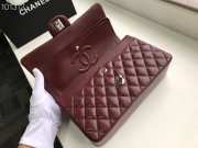 Chanel Flap Bag 25cm Wine Red Silver Hardware Bagsaa - 5