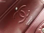 Chanel Flap Bag 25cm Wine Red Silver Hardware Bagsaa - 4