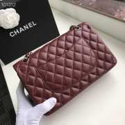 Chanel Flap Bag 25cm Wine Red Silver Hardware Bagsaa - 3