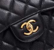 Chanel Flap Bag 1113 30cm Cavier Black Gold Hardware - 3