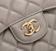 Chanel Flap Bag 1113 30cm Cavier Gray Gold Hardware - 3