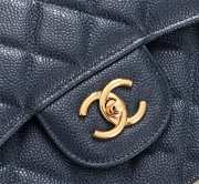 Chanel Flap Bag 1113 30cm Cavier Blue Gold Hardware - 3