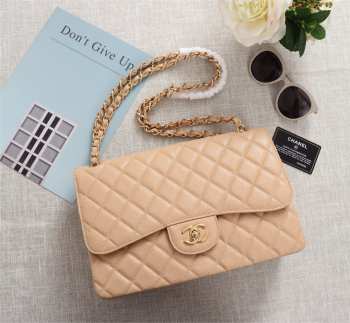 Chanel Flap Bag 1113 30cm Cavier Apricot Gold Hardware