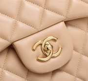 Chanel Flap Bag 1113 30cm Lambskin Apricot Gold Hardware - 2