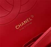 Chanel Flap Bag 1113 30cm Lambskin Red Gold Hardware - 5