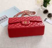 Chanel Flap Bag 1113 30cm Lambskin Red Gold Hardware - 3