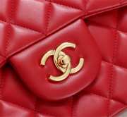 Chanel Flap Bag 1113 30cm Lambskin Red Gold Hardware - 2