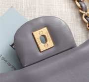 Chanel Flap Bag 1113 30cm Lambskin Gray Gold Hardware - 5