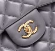 Chanel Flap Bag 1113 30cm Lambskin Gray Gold Hardware - 2