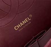 Chanel Flap Bag 1113 30cm Lambskin Wine Red Gold Hardware - 6