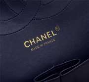 Chanel Flap Bag 1113 30cm Lambskin Blue Gold Hardware - 5