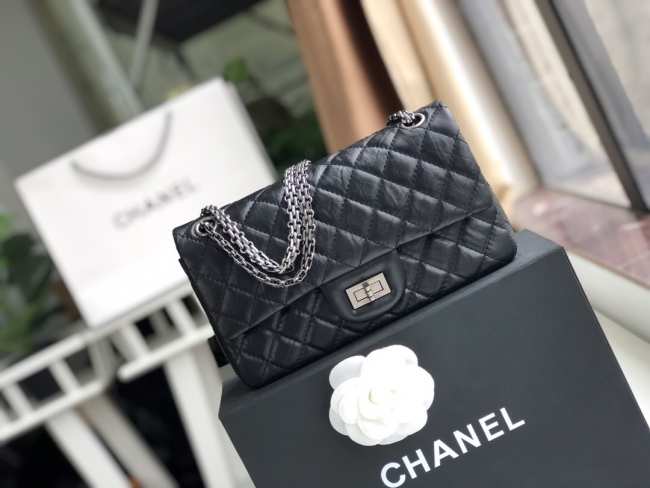 Chanel Bag 25cm Black with Silver Hardware Bagsaa - 1