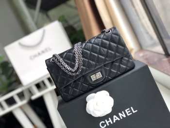 Chanel Bag 25cm Black with Silver Hardware Bagsaa