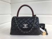 Chanel Coco Handle Silver Caviar Black 24cm - 1