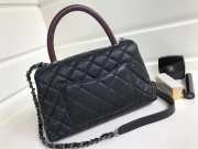 Chanel Coco Handle Silver Caviar Black 24cm - 3