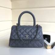 Chanel Coco Handle Silver Caviar Grey 24 cm - 1