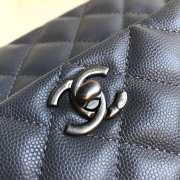 Chanel Coco Handle Silver Caviar Grey 24 cm - 5