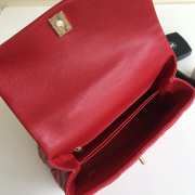 Chanel Coco Handle Gold Caviar Red 24 cm - 5