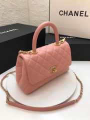 Chanel Coco Handle Gold Caviar Pink 24 Cm - 5