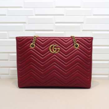 Gucci GG Marmont matelassé medium tote Red 524578